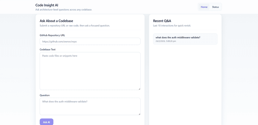 Codebase Q&A – AI Dev Assistant