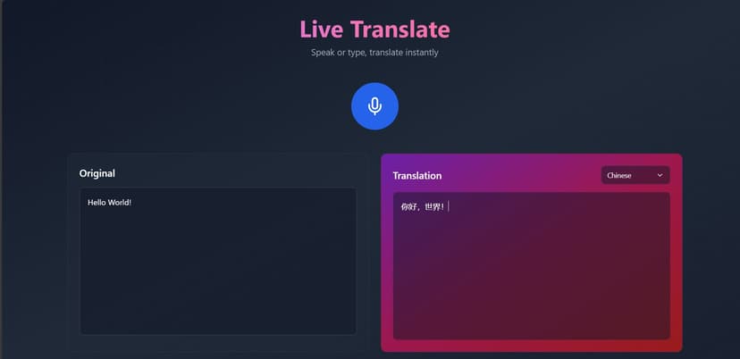 Live Translate – Real-Time Language Translator